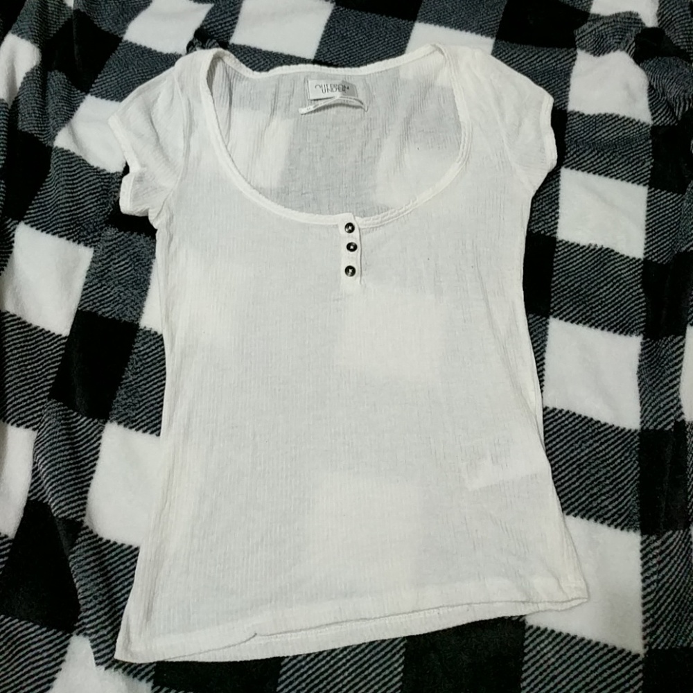 Out from under urban outfitters white Henley sz S